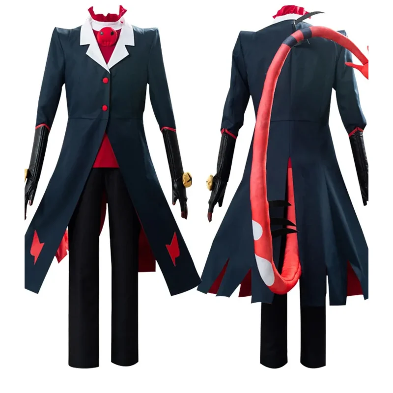 Disfraz de jefe Hazbin Helluva para hombres y mujeres, uniforme de anime para Halloween, Carnaval