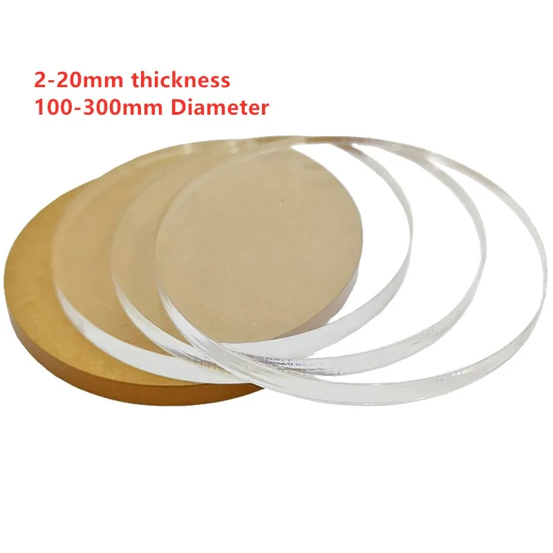 2-20mm thick Clear Extruded Acrylic Circle Earrings With Hole Acrylics Discs Beads For picture frames DIY Craft CD racks