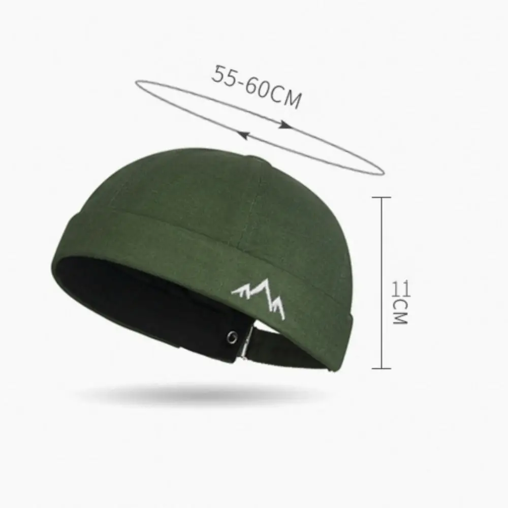 أزياء الرجعية التطريز Brimless قبعة بلون تنفس قبعة بونيه المالك قبعة قابل للتعديل دوكر قبعة الصيف الربيع