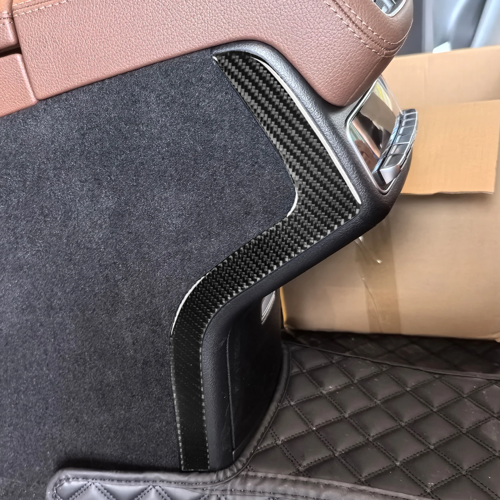 For Mercedes-Benz W167 GLE 300 350 400 450 2019-2024 Real Carbon Fiber Car Accessories Rear Storage Both Side Cover Trim Sticker