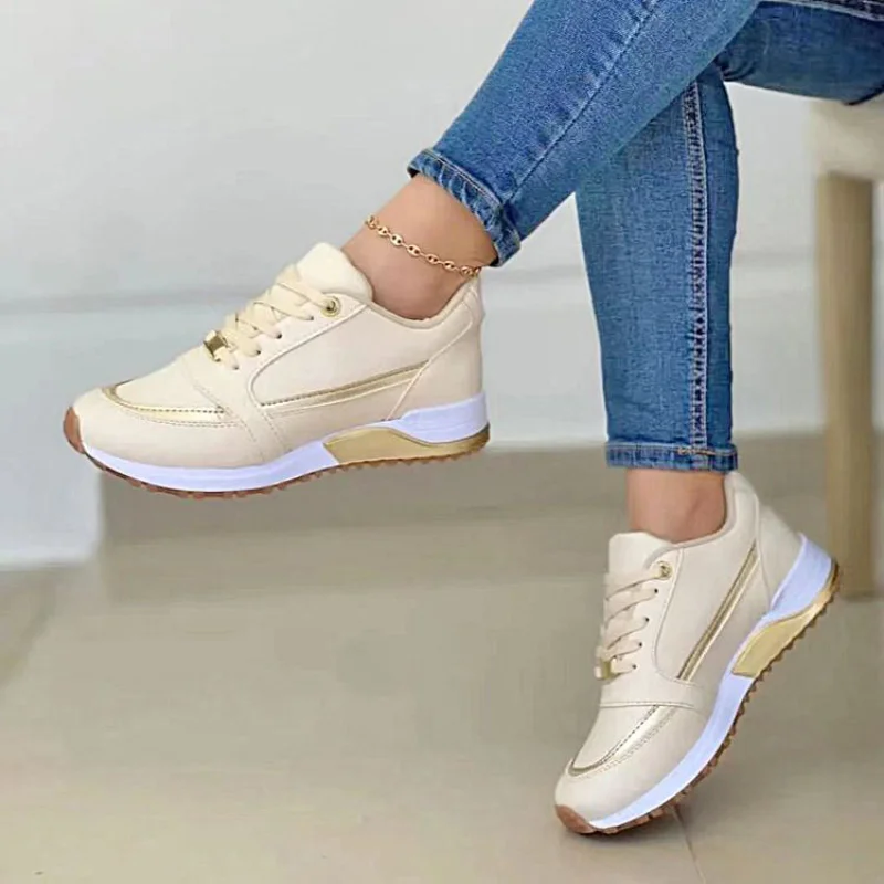 2023 Autumn and Winter New Large Size Sneakers Women European and American Fashion Mixed Colors Casual Shoes for Women Zapatos