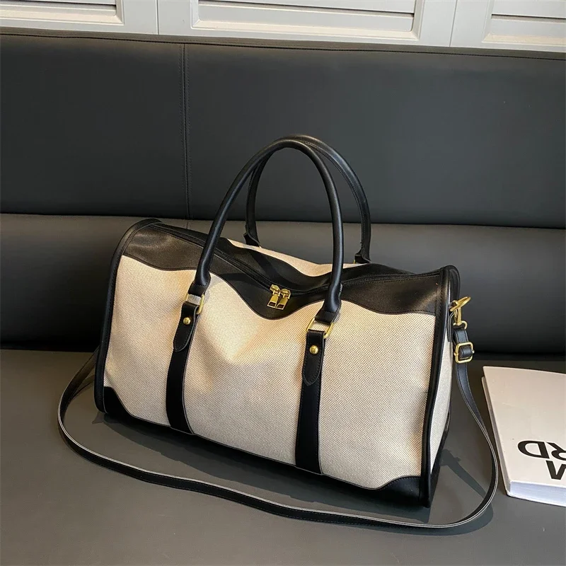 Casual Canvas Large Capacity Travel Bags Sense of Luxury Grace High Quality Classic Style Shoulder Bags for Women 2024 Hot Sale