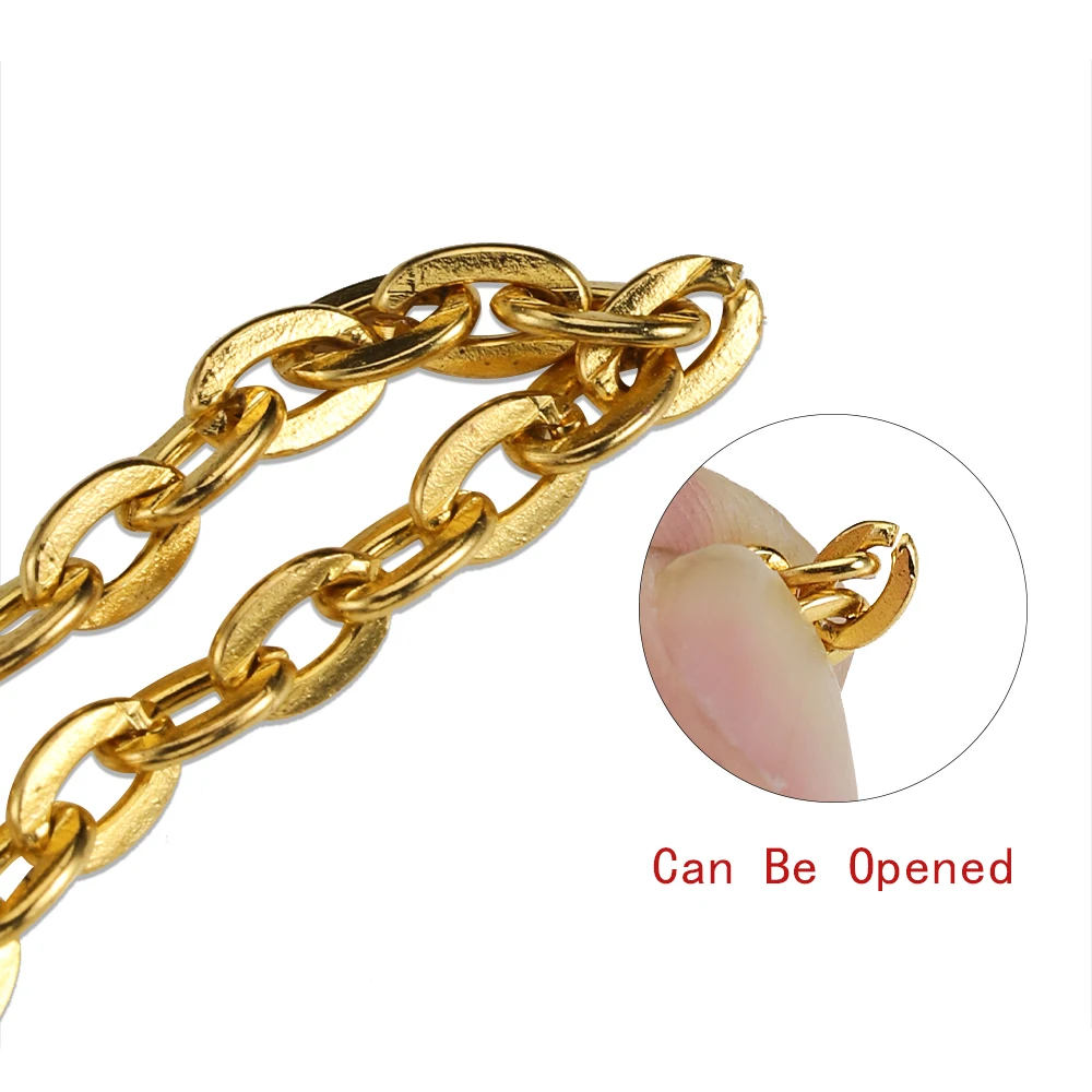 5meters Chains Thin Flat O Chains for Bracelets Necklace Jewelry Making DIY Findings Bulk Chains Findings Components Wholesale