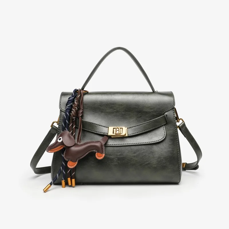 

Fashionable Mini Square Crossbody Bag Women's Casual Animal Pendant Decoration Shoulder Bag Versatile Commuter Bag