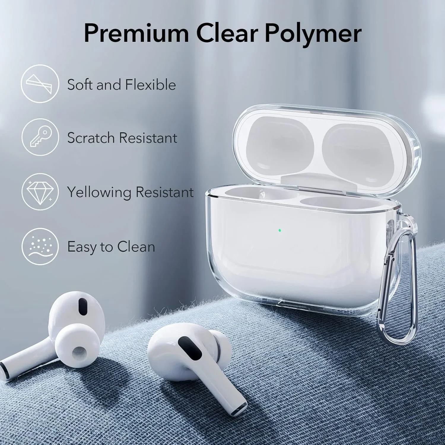 2025 New Transparent Shell Transparent Soft TPU Wireless Earphone Protective Case Suitable for Air Pods Pro 2 Earbuds Shell