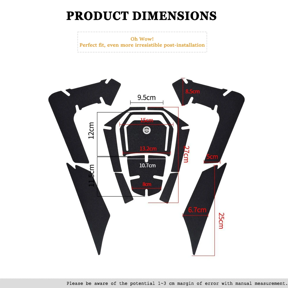 Motorfiets Brandstoftank Pad Stickers Kant Tankpad Stickers Knie Grip Pad Beschermer Niet-Kras Set Voor Honda Forza 350 Nss 350 2020-