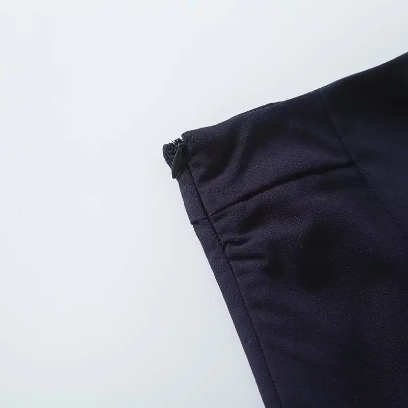 Withered British Ladies Double Breasted High Waist Shorts Commuting Simple Elegant Casual Bermuda Shorts Women