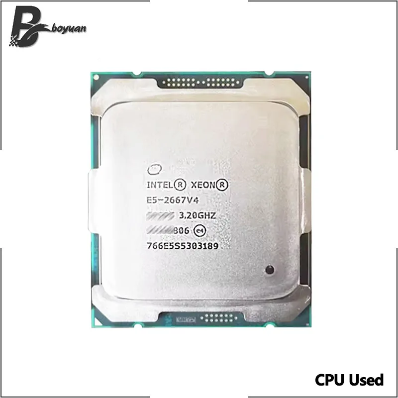 معالج Intel Xeon مستعمل E5 2667 V4 2667V4 3.2 جيجا هرتز 8-Core 16-Thread CPU L3=25M 135W LGA 2011-3 #1
