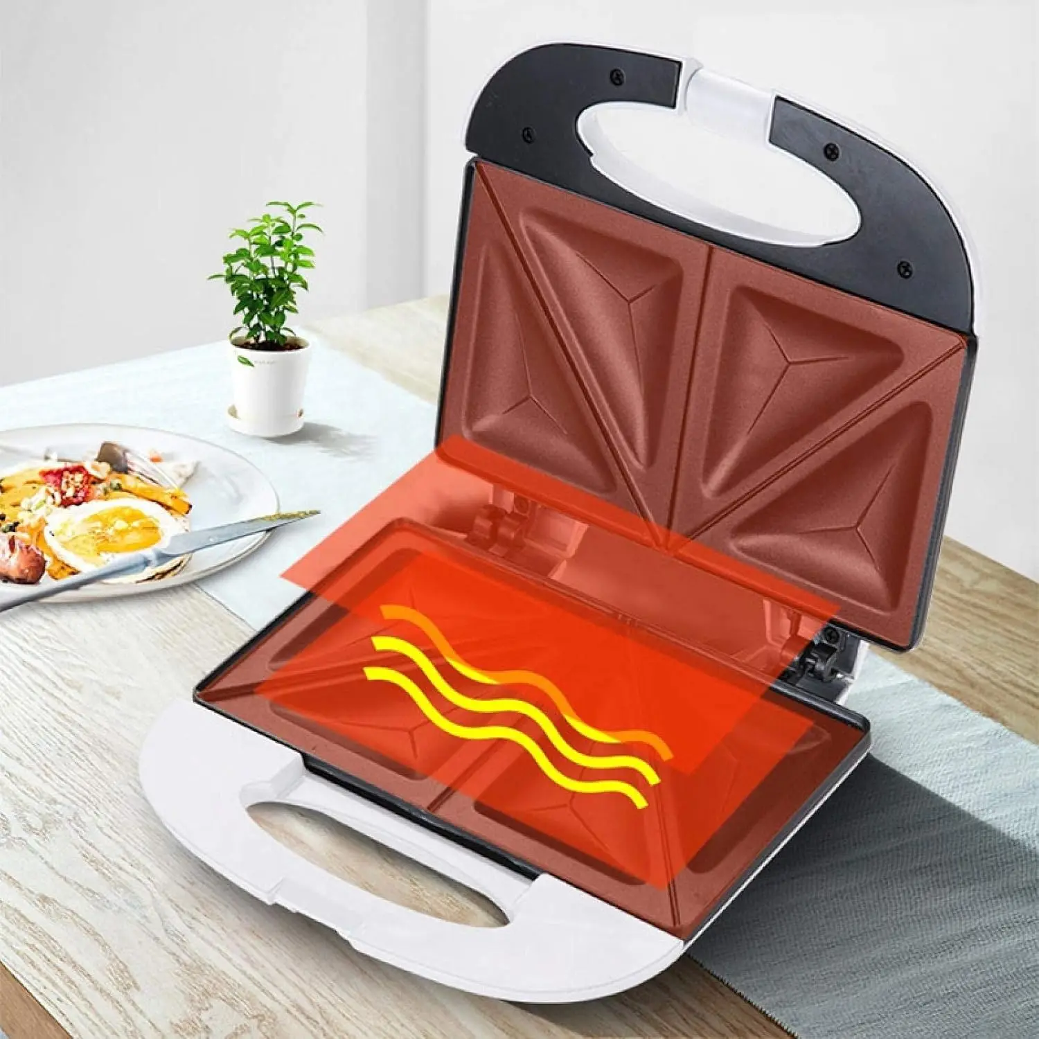 

sandwich maker toastie ， 750W Home Automatic Double Heating Toaster Breakfast Sandwich Toaster Toastie Maker