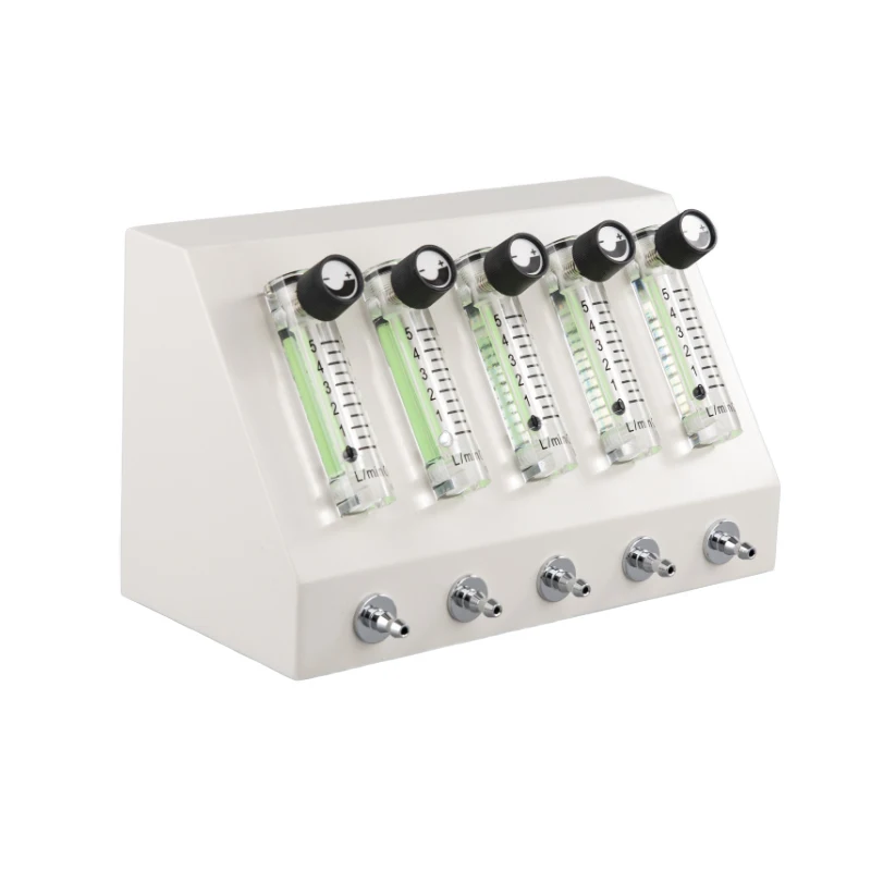 Five-way flow splitter medical use for oxygen concentrator