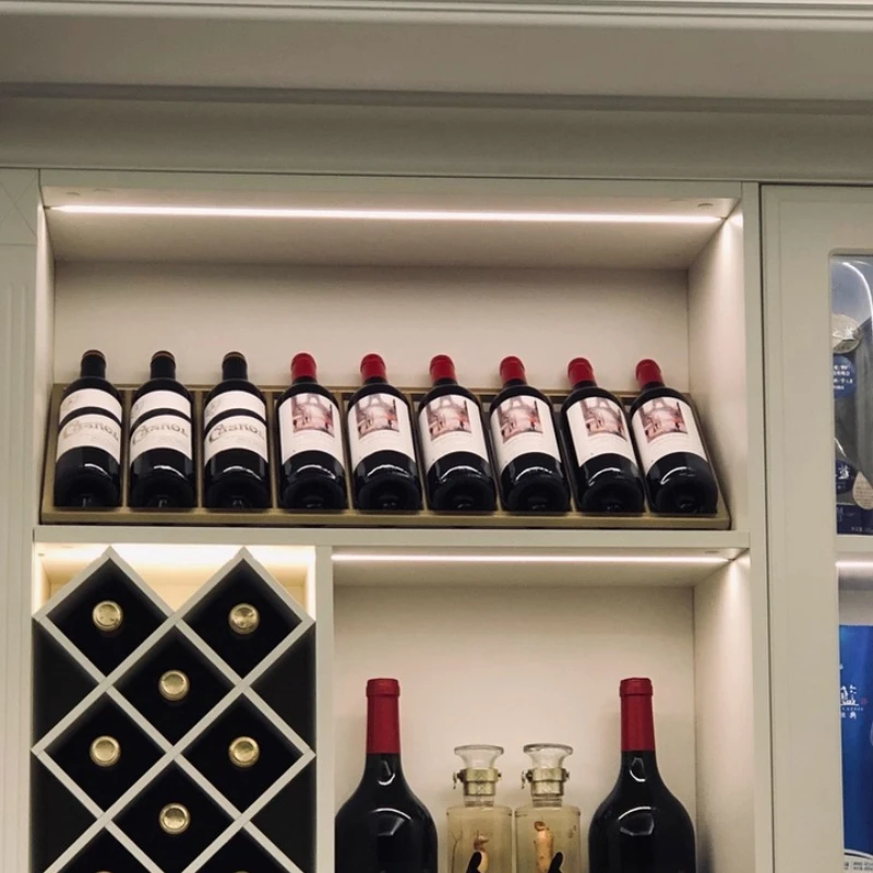 

High Quality Red Wine Racks Simple Designer inclined shelf Cabinet Storage Rack Creative Desktop Wine Bottle Display Ornaments