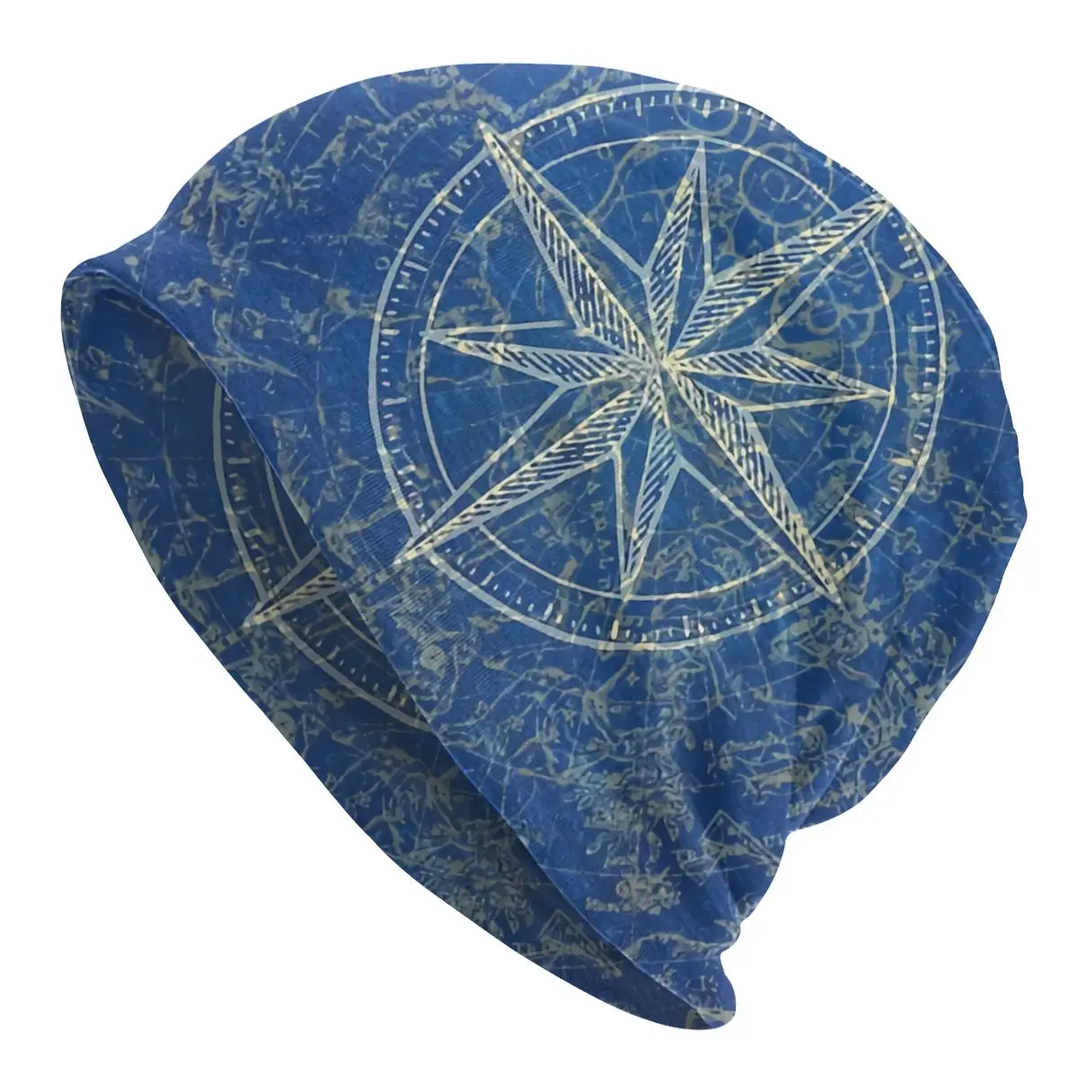 Map Of The Heavens In Blue Anchor Unisex Bonnet Thin Cycling Hats Skullies Hat Breathable Caps