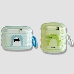 Ins Cute Shark Couple Wave Case For Apple Airpods Pro 2nd Cartoon Earphone Soft TPU Funda Cover for Airpods 4 2 1 3 Earpods Case