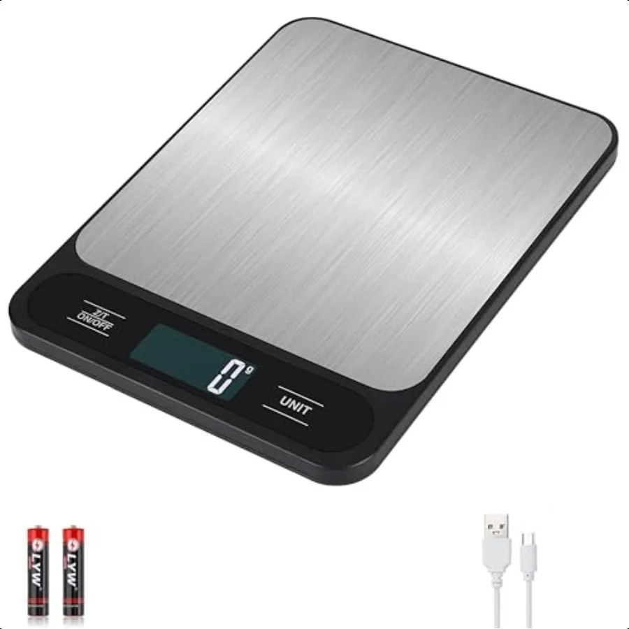 

33lb 15kg Digital Kitchen Scale Food Scale High Capacity Weight Grams and Ounces for Baking Cooking and Meal Prep 6 Units with