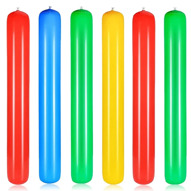 

6PCS PVC Inflatable Cheering Stick Cylinder Pool Noodles Jumbo Outdoor Games Parent Child Interactive Carnival Party Supplies