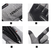Classic Winter Gloves Waterproof Touch Screen Thermal Windproof Warm Gloves Black Gray for Running Cycling Sports Glove