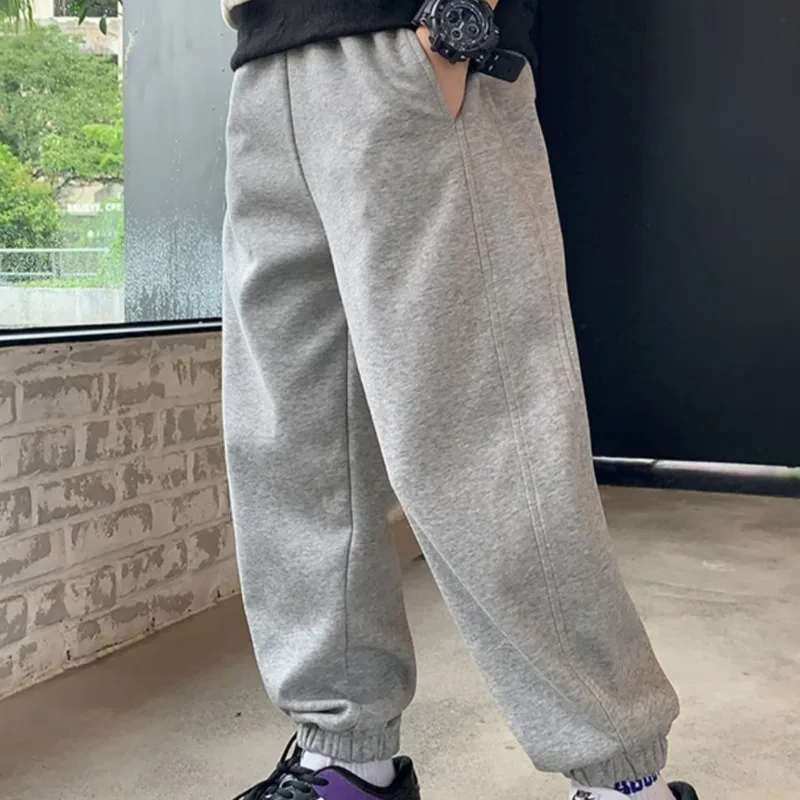 

Boys' Trousers Spring And Autumn Middle And Large Children's Casual Pants Children's Solid Color Sports Pants Korean StyleTrendy