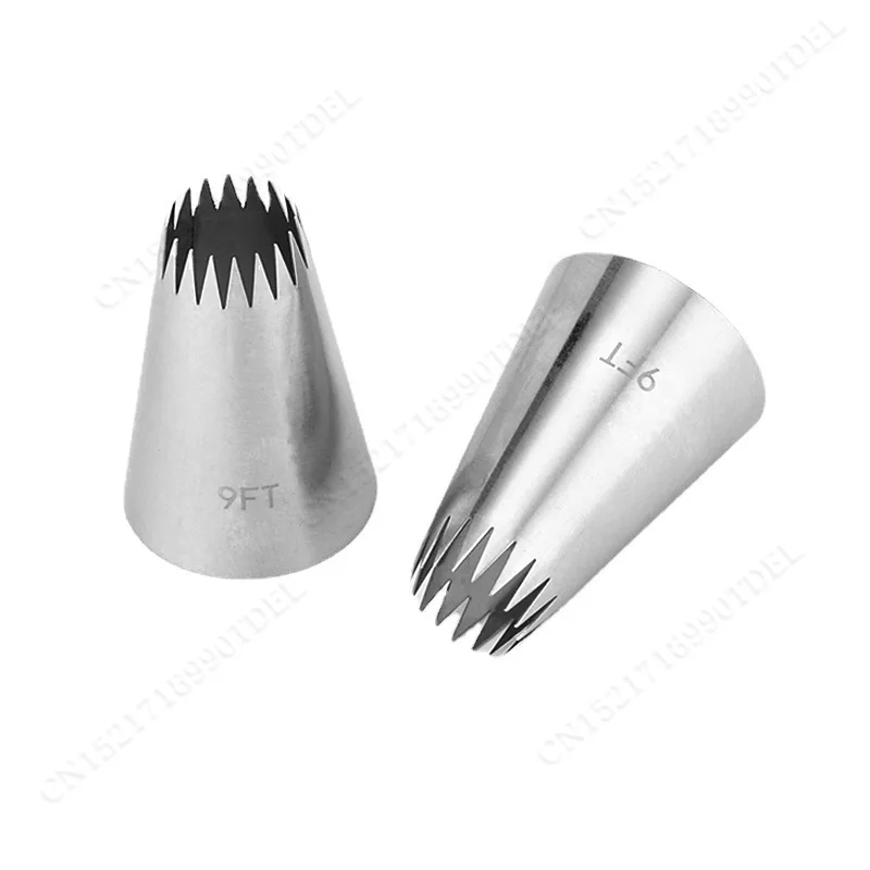 Stainless Steel Extra Large Icing Piping Nozzle Tips 9FT Cookie Cake Cream Fondant Nozzle Tubes Cake Decorating Tools