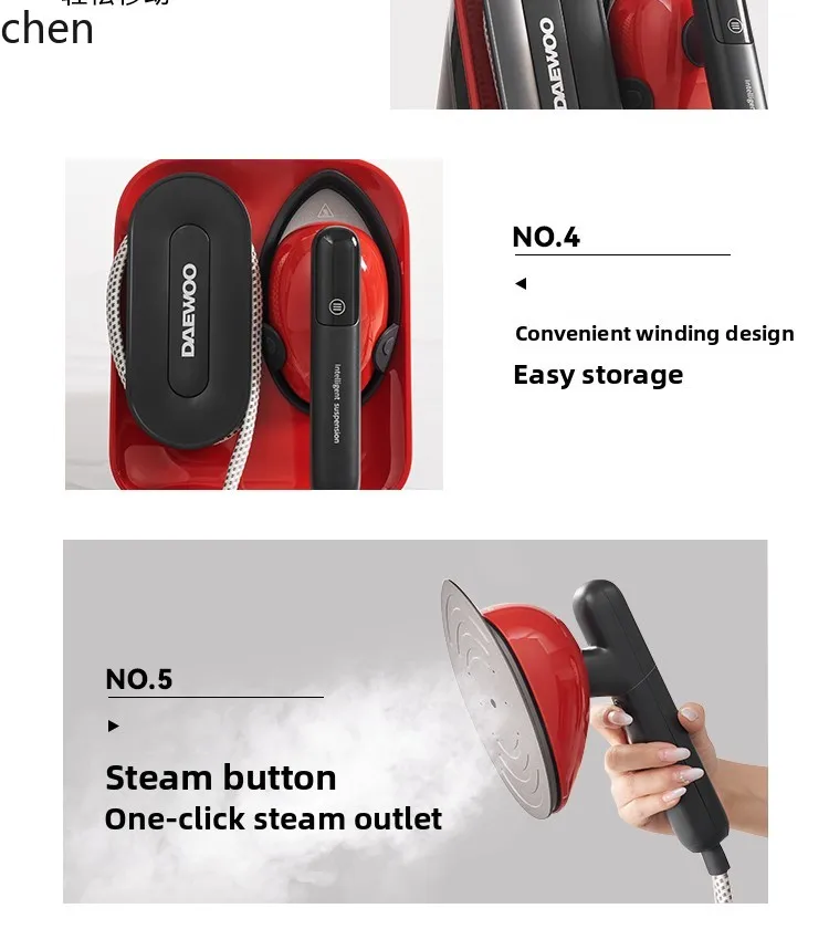 HXL Handheld Garment Steamer with Strong Pressure and Large Steam Spray for Silk and Cashmere Ironing