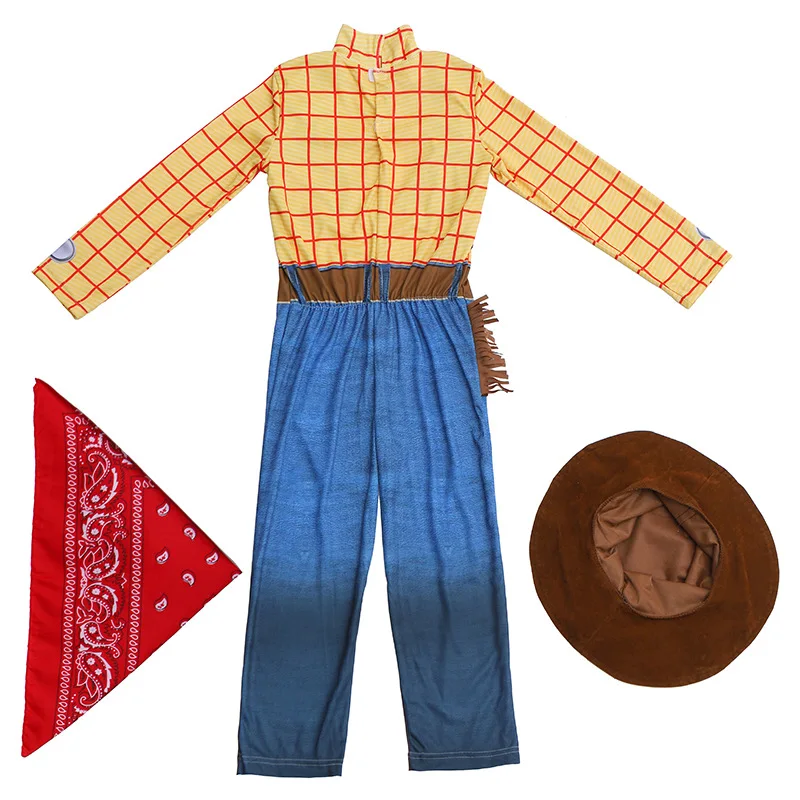 Loween Traje Infantil Cosplay Roupas de Desempenho Brinquedo S eriff Woody Cowboy Outfit Desempenho de Palco Tradicional...