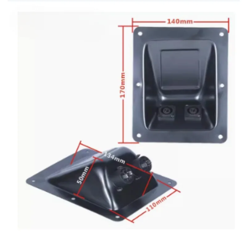 스피커 터미널 더블 NL4 스피커온 소켓 입력 플레이트, 전문 스피커 라인 어레이 오디오 홈 시어터 시스템용, 165*100, 1PC