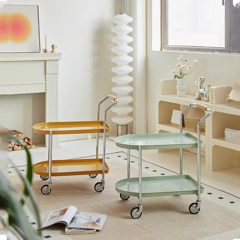 Creative sofa Internet celebrity simple cart corner few, movable modern small apartment rack