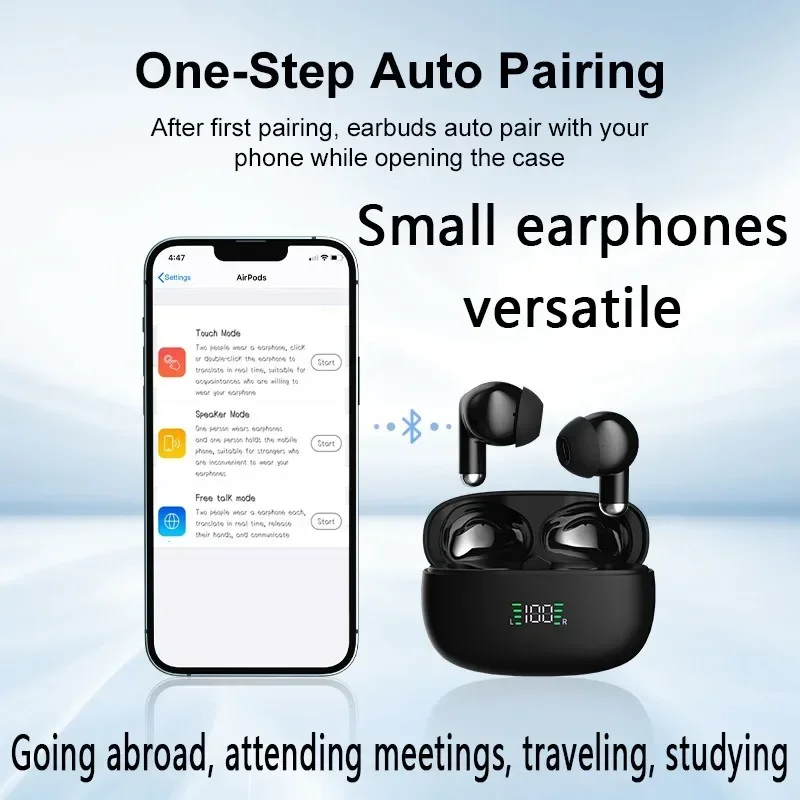 Offline Language Translation Earphones Support 144 Languages and Accents Translation Bidirectional Earphone Translation Hot Sale