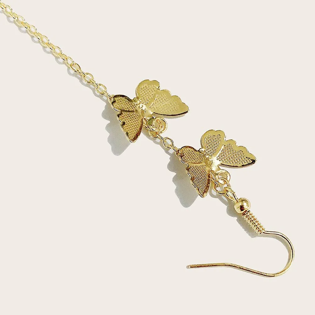 2Pcs Anti Lost Earphone Chain Butterfly Lightweight Wireless Earbud Holder Compatible Sports Outdoor Earphone Accessory