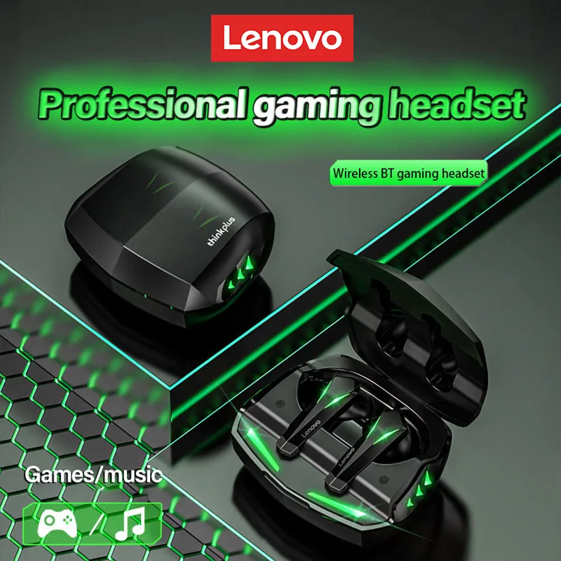 Lenovo GM1 Buletooth 5.0 Game Custom Chip Headphones HD Audio Decoding Headset Intelligent Environmental Noise Reduction Earbuds