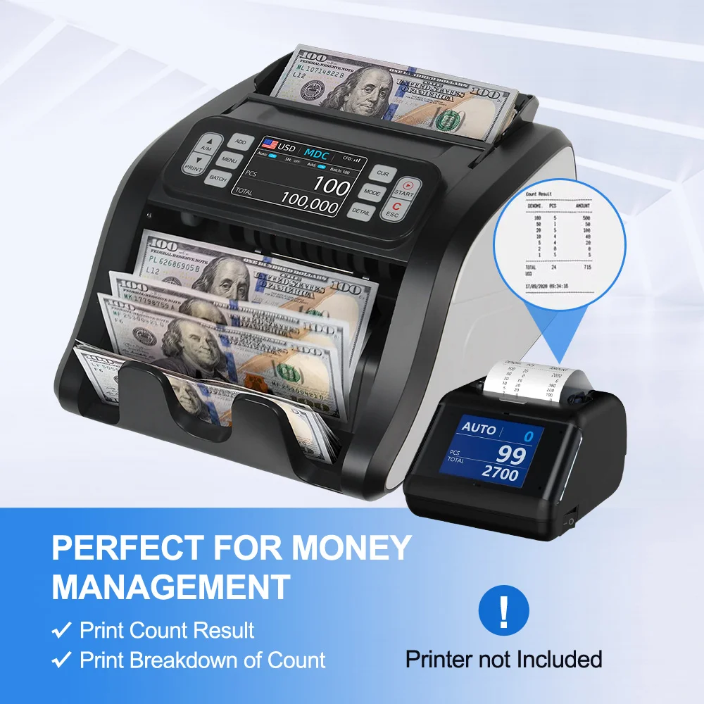 AL-N60D 1 CIS Currency Identifier Banknote Detector Banknote Counter