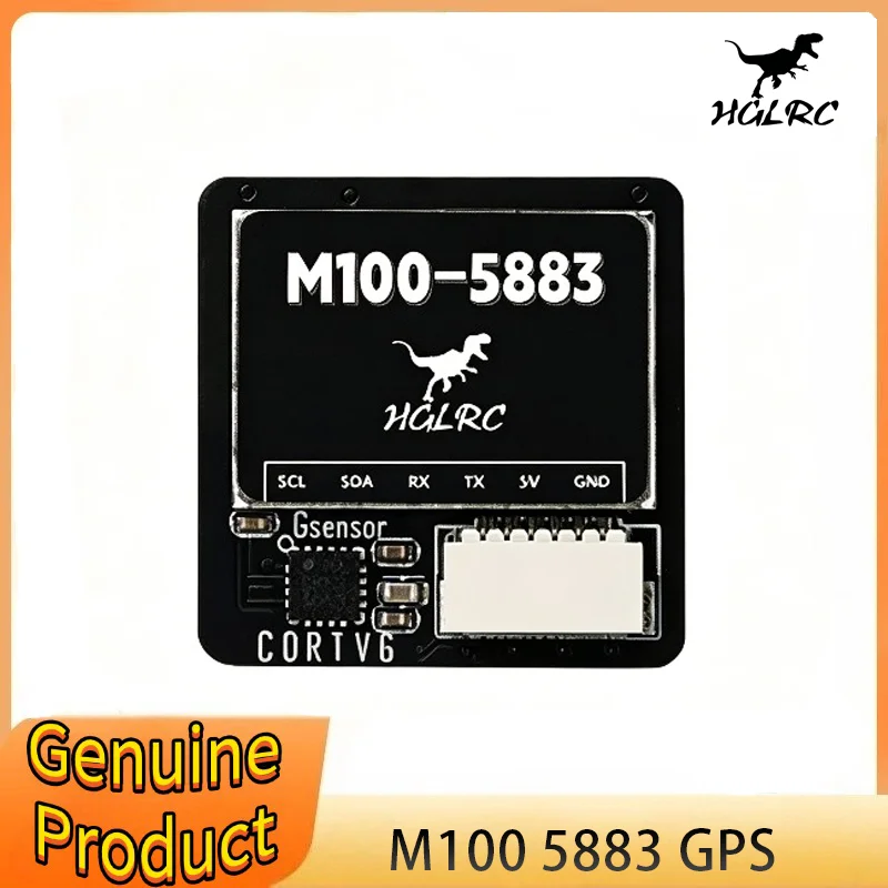 

HGLRC M100-5883 M10 GPS Module with Compass Ceramic Antenna on-board LED Indicators 21x21mm for RC Airplane FPV Long Range