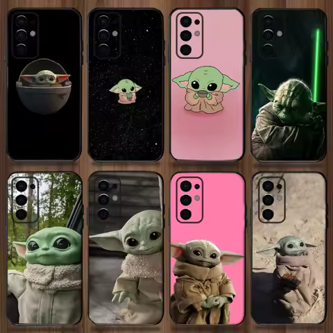 Cute Baby Y-Yoda Phone Case For Samsung Galaxy A13,A21s,A22,A31,A32,A52,A53,A71,A80,A91 Soft Black Cover
