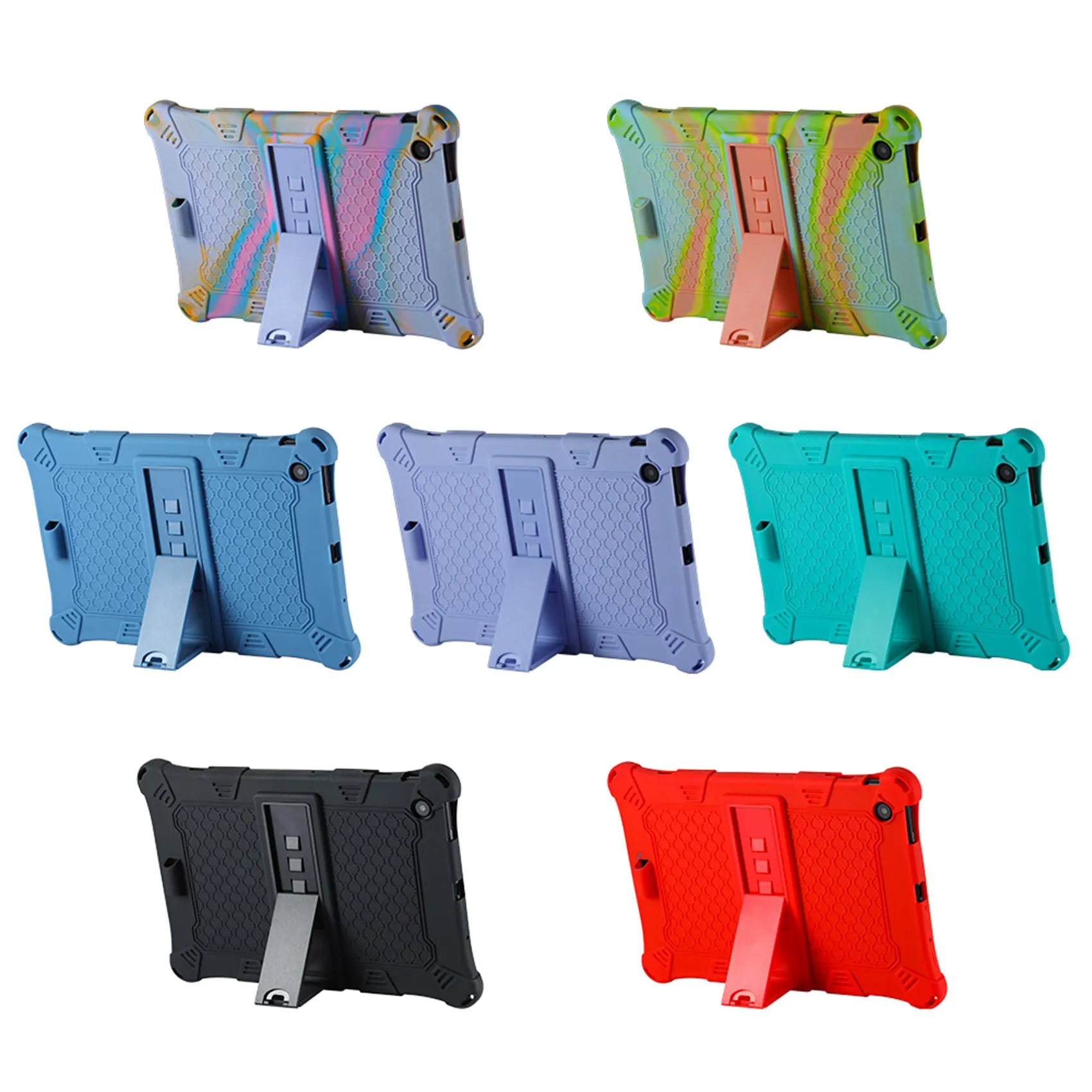 เคสซิลิโคนสําหรับ Teclast M40SE 10.1 นิ้วแท็บเล็ตเคสป้องกันการหล่นพร้อมขาตั้งแท็บเล็ตและ