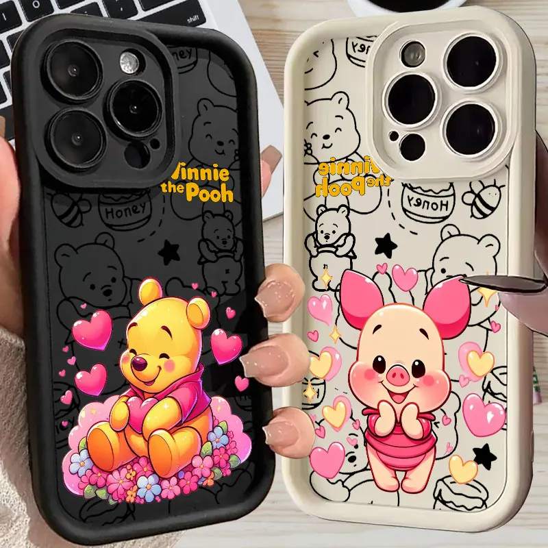 

Cute Baby Winnies The Poohs Case For Apple iPhone 17E 15 16 14 13 12 11 17 Pro Max 17 Air 16 Plus 16E 13 Phone Protective Cover