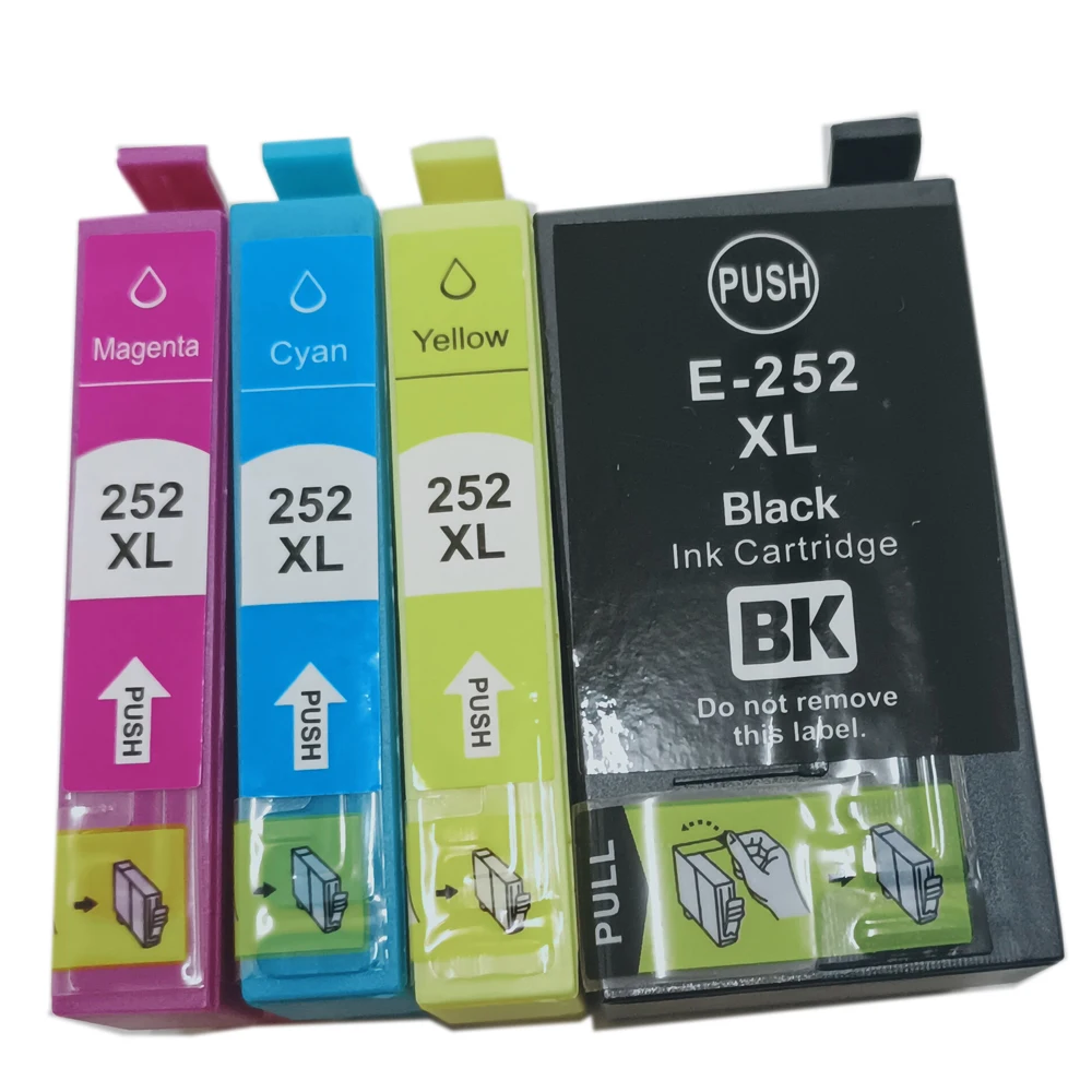 

Совместимый картридж для Epson 252xl 252, T2521 T252 T2521XL для принтера Epson WF-3620 WF-3640 WF-7610 WF-7620 WF-5190