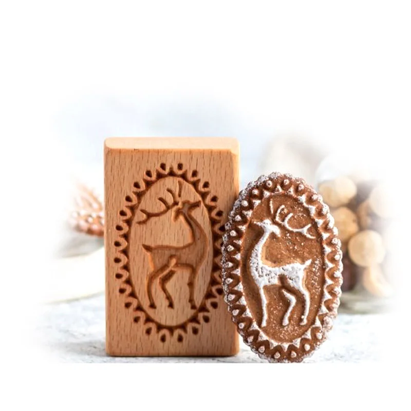 Cookie Cutter Wooden Cookie Crisp For Baking Choose From A Variety Of Patterns Gingerbread Cookies Moulds Press Bakery Gadgets