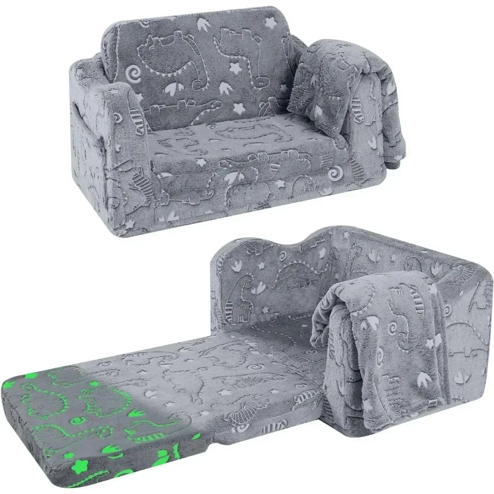 

Children's sofa, foldable flip sofa chair with blanket, convertible Lounger playroom pull-out children's sofa