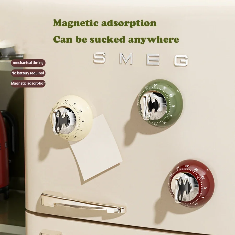 60 minuti timer da cucina magnetico conto alla rovescia sveglia autodisciplina promemoria studio timer da cucina assorbibile per bambini