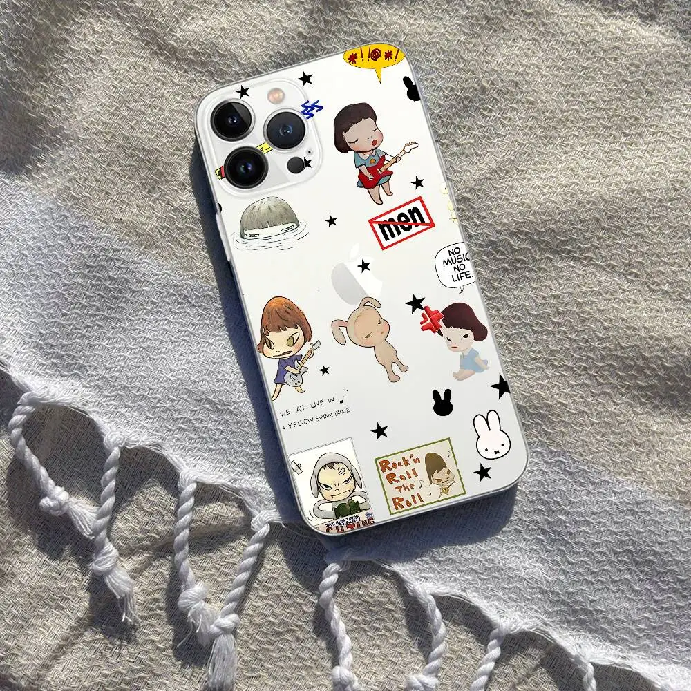 Y-Yoshitomos Art N-Nara Handyhülle für IPhone 17/16/15/11/13/14 Pro Max 7/8 Plus X/Xr/Xs Max/Se2020/12mini Transparente Abdeckung