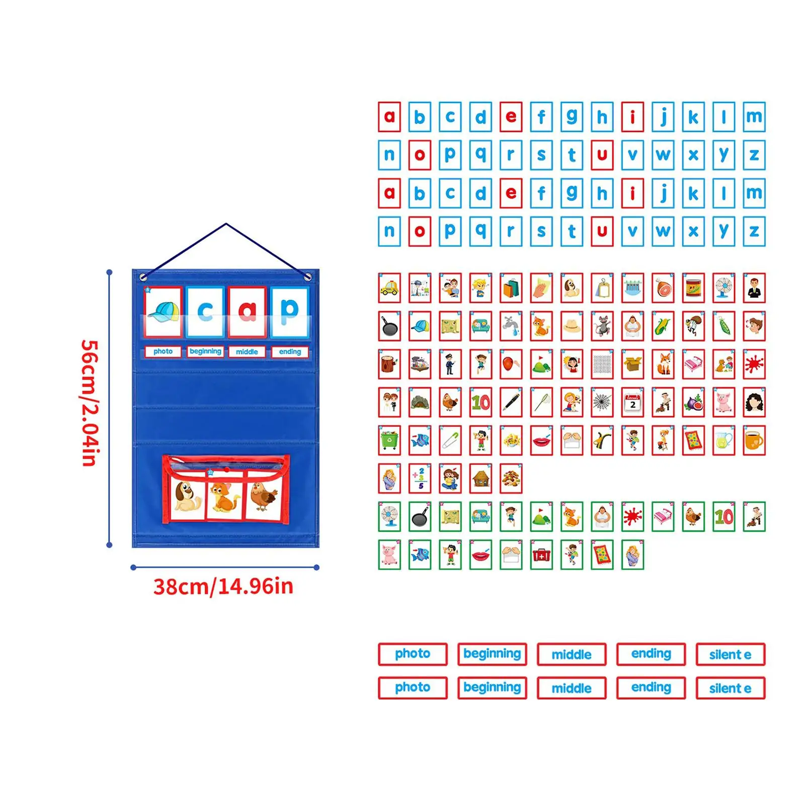 Desktop Pocket Chart Stand Parents Children Interactive Learning for Home