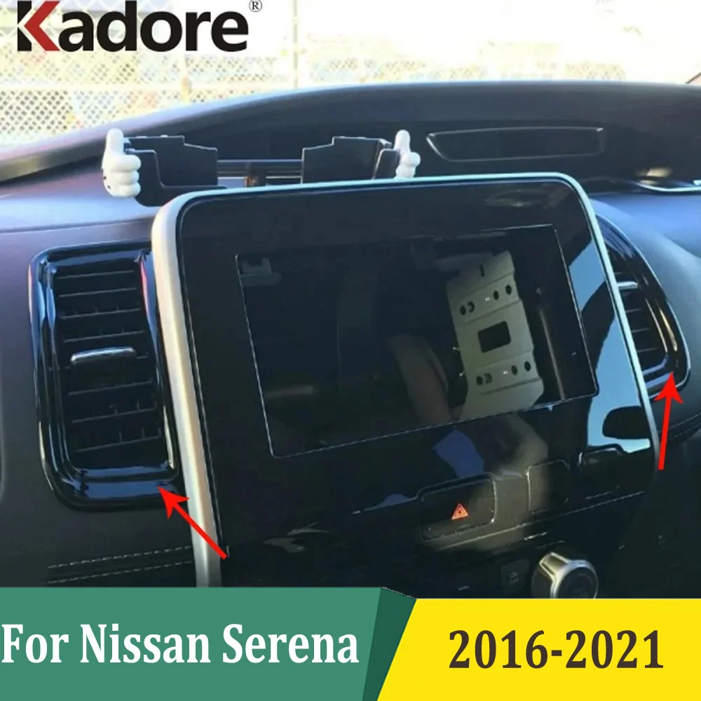 

Для Nissan Серена 2016-2018 2019 2020 2021 хромированная Центральная панель управления фотоэлементами интерьерные автомобильные аксессуары