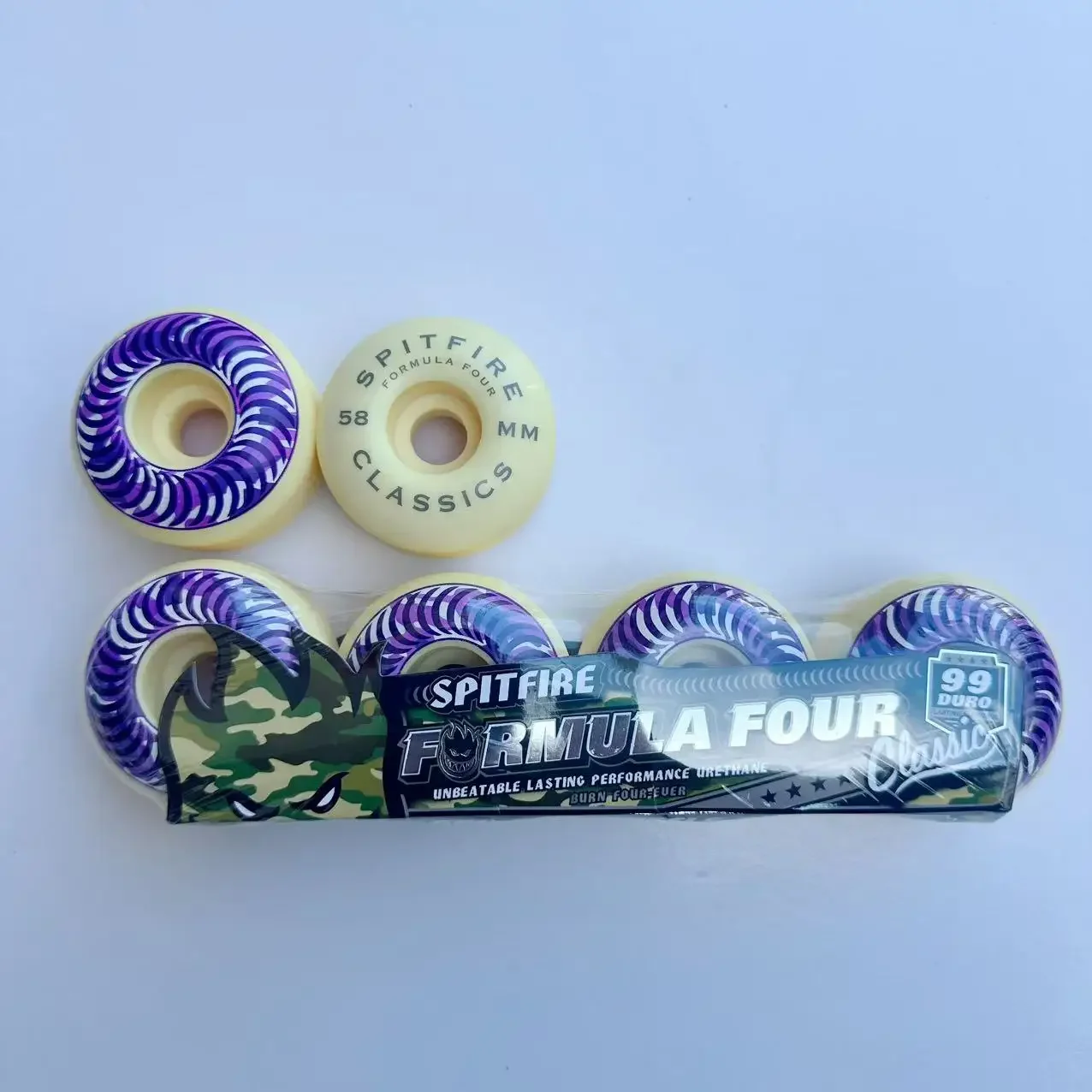 Ruedas de Skateboard Originales 52 53 54 56 58mm 101D 99D Disponibles SPITFIRE Ruedas de Skate de Buena Calidad Herramienta para Patinar