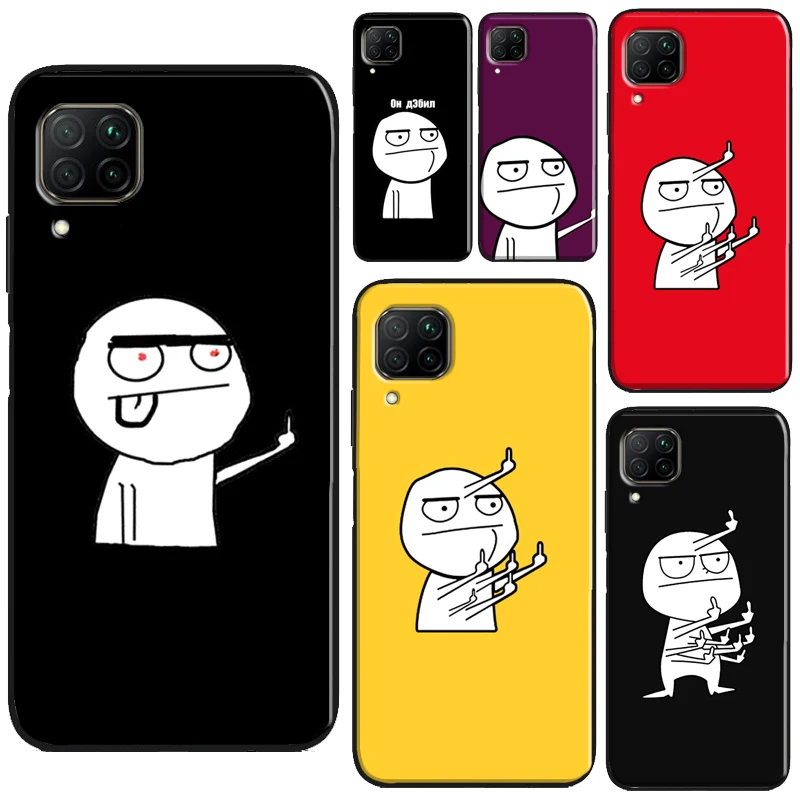 Funny Man Middle Finger For Huawei Honor X8a X7a X9a X8 50 70 90 Lite Magic5 Pro P20 P30 P40 P50 P60 Nova 9 5T Case