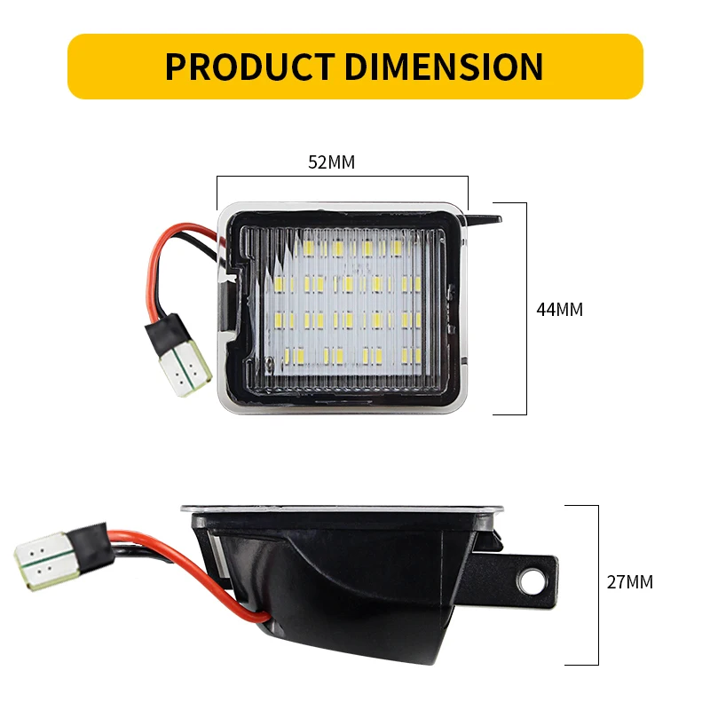 2xCANBUS LED Under Mirror Puddle Light For Ford Focus MK3 MK2 Mondeo MKIV MKV Kuga C-Max Escape S-Max Under Mirror Welcome Lamp view 2