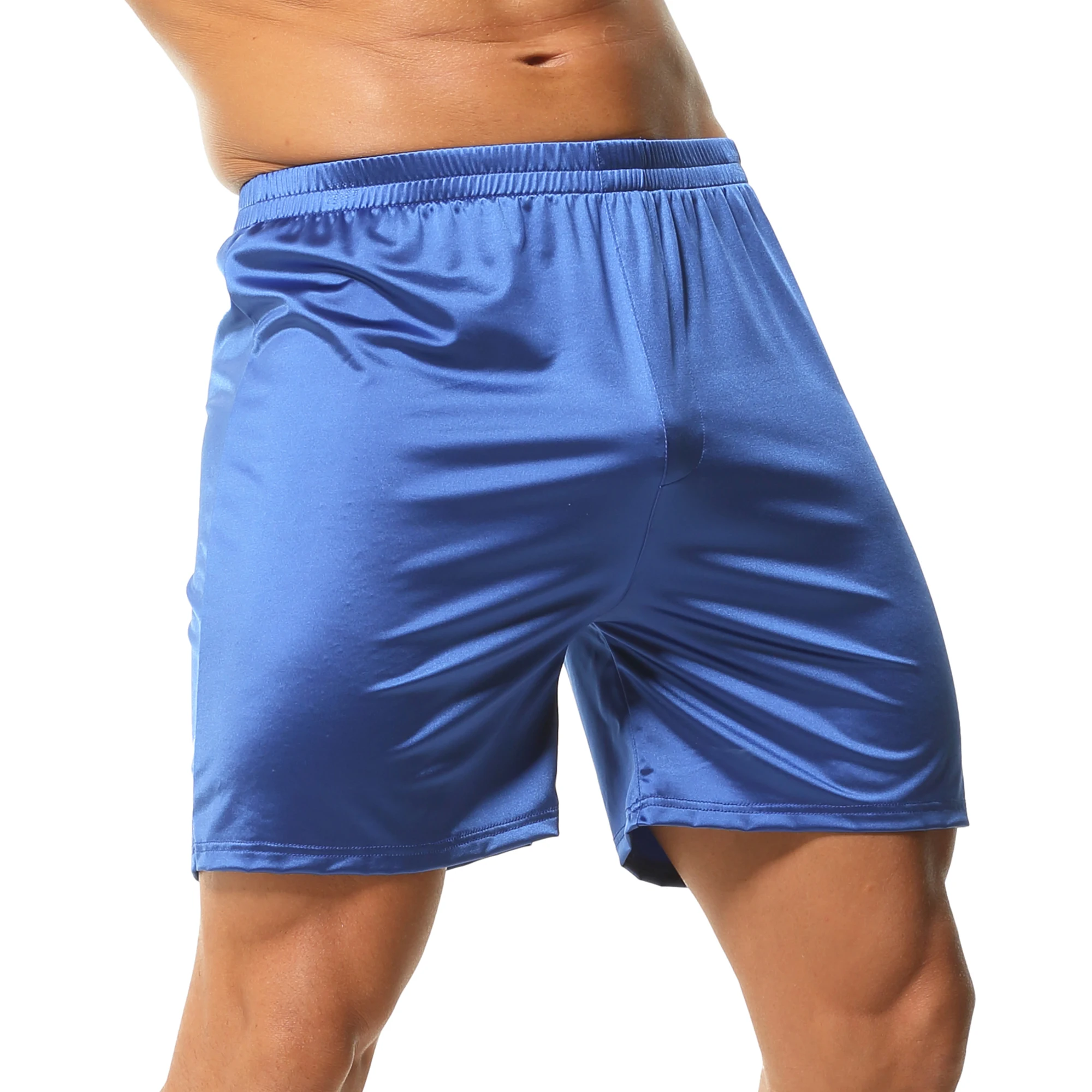 Men's Elastic Waistband Solid Color Casual Shorts Breathable Loose Fitness Sport Training Short Pants Male Comfortable Homewear
