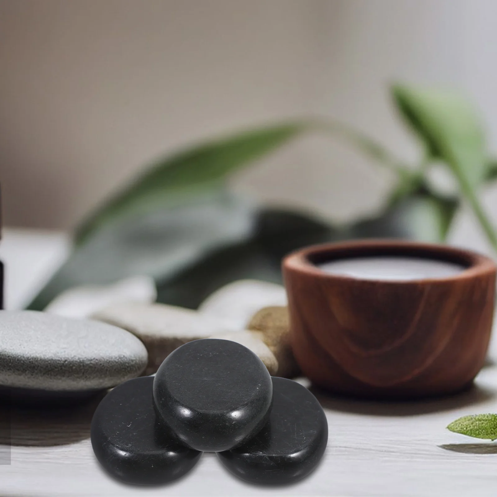 

3Pcs Spa Massage Stones Volcanic for Deep Tissue Therapy Aromatherapy Oil Absorbing Relaxation Stones for Body Care