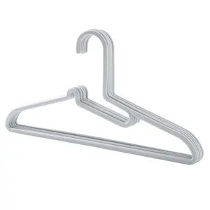 5pcs Plastic Clothes Hangers Clothing Suit Rack Anti-slip Jackets Pants Jeans Scarf Hanger - Green