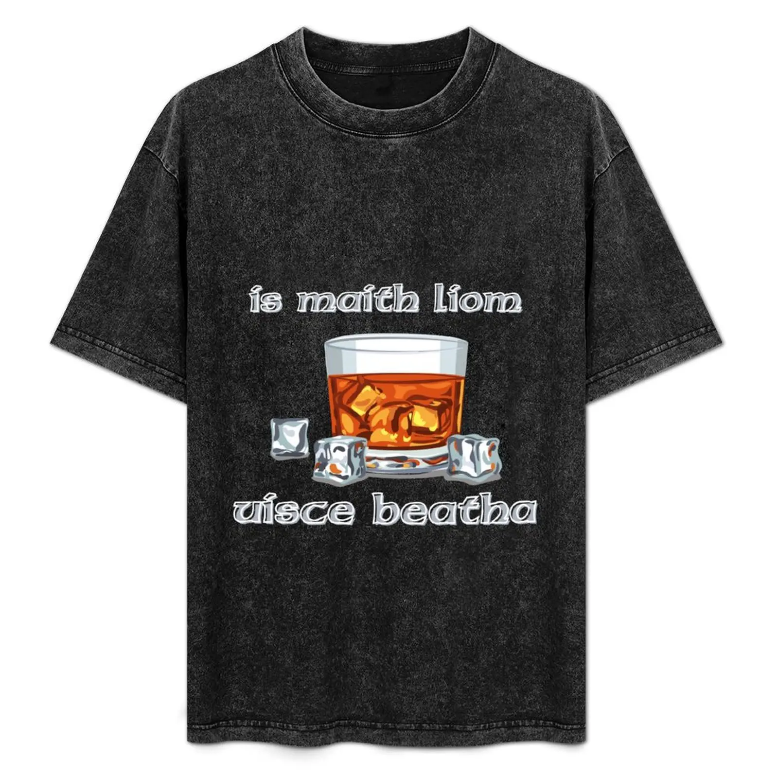 

I Love Irish Whiskey in Gaelic Irish T-Shirt Basic Breathable Solid Color T-Shirt