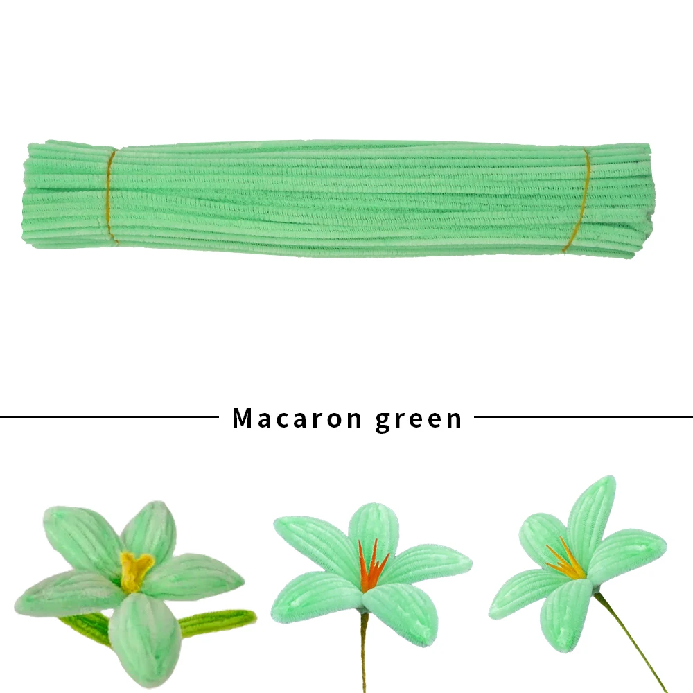 Pijpreinigers 100 Pcs 7 Kleuren Chenille Stengels Voor Diy Ambachtelijke Decoratie Creatieve Schoolprojecten (30Cm X 12 Inch, Macaron Kleuren)