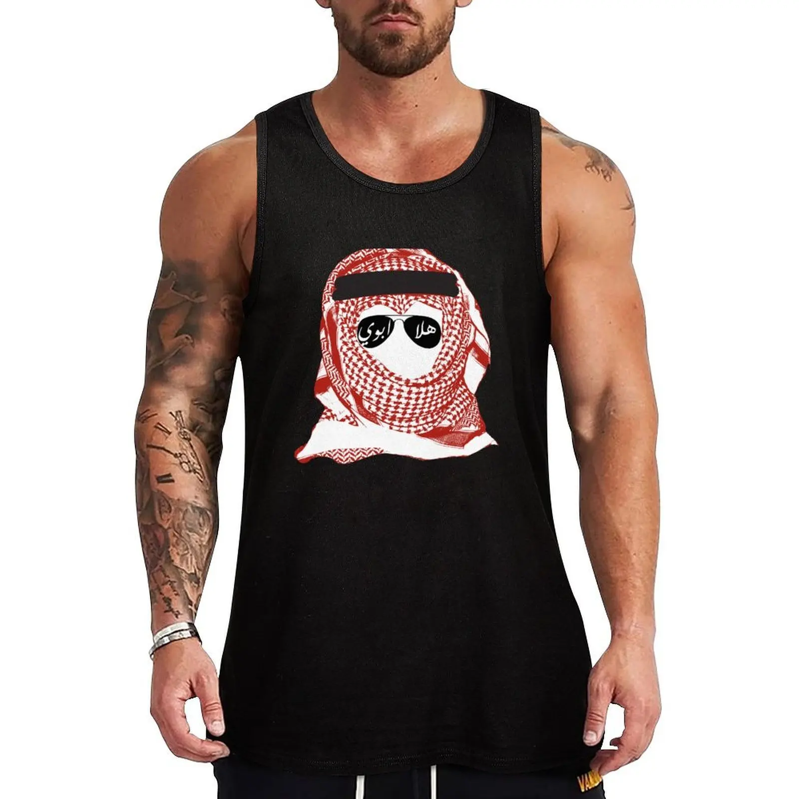 

khaleeji Tank Top mens designer clothes men gym clothing Men gym sportswear Bodybuilding shirt